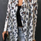 White Vintage Leopard Print Open Cardigan