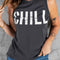 Gray CHILL Graphic Print Tank Top