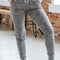 Gray Drawstring Waist Pocketed Joggers