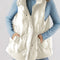 White Quilted High Neck Zip Up Jacket Vest