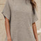 Apricot High Neck Short Bat Sleeve Sweater