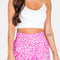 Pink Leopard High Waisted Athletic Shorts