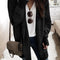 Black Plaid Knitted Long Open Front Cardigan