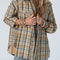 Ashleigh Blue Waffle Knit Patchwork Hooded Plaid Shacket