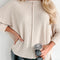 Apricot Waffle Knit Splits Batwing Sleeve Oversized Top