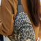 Leopard Print PU Sling Bag