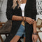 Black Crochet Hollow Out Open Front Cardigan