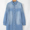 Beau Blue Risen Medium Washed Denim Shirt Dress