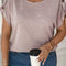 Delicacy Plus Size Button Detail Batwing Sleeve Tee