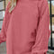 Strawberry Pink Ribbed Corduroy Oversized Sweatshirt