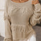 Khaki Boho Tasseled Knitted Sweater