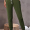 Moss Green Drawstring Waist Pocketed Joggers