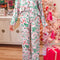 Pink Christmas Berries Plant Print Satin Long Sleeve Pajama Set