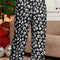 Leopard Leopard Print Wide Leg Pockets Plus Size Pants