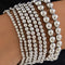 White Multi Layered Beaded Bracelet