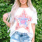 White Star Patchwork Loose T-shirt