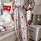 Light Grey Christmas Printed Shirt and Pants Pajama Set