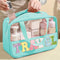 Mint Green TRAVEL Chenille Letter Clear PVC Makeup Bag