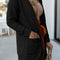 Black Thermal Waffle Knit Pocketed Cardigan