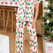 White Printed Christmas Pattern Buttoned Two Piece Sleepwear