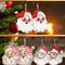 White 3 Pairs Christmas Santa Clause Pendant Hook Earrings