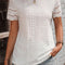 White Eyelet Embroidery Scalloped Short Sleeve Top