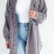 Medium Grey Retro Distressed Houndstooth Patchwork Denim Jacket