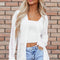 White Solid Open Knit Cardigan