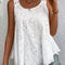 White Eyelet Embroidery Tank Top