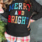 Black Merry And Bright Cable Knit Pullover Sweatshirt