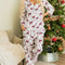 White Christmas Printed Shirt and Pants Pajama Set