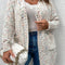 White Rainbow Popcorn Confetti Open Front Cardigan