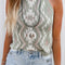 Laurel Green Western Tribal Aztec Pattern Knit Sweater Tank