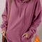 Valerian Fleece Lined Kangaroo Pocket Drawstring Chunky Hoodie